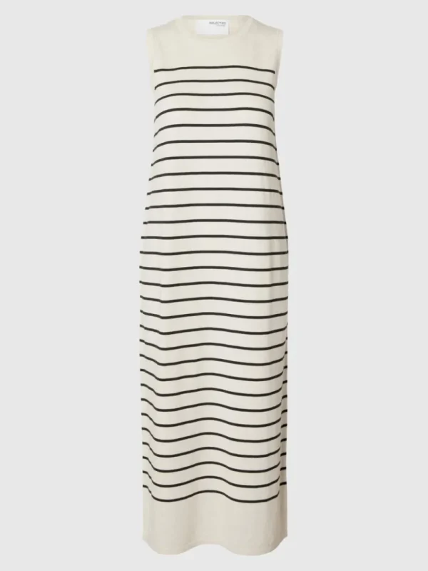 Kjoler | Strik>SELECTED ÆRMELØS STRIK MAXIKJOLE Beige