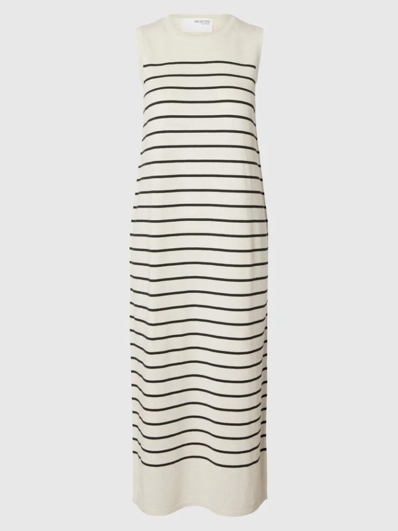 rmels_strik_maxikjole_5.webp Kjoler | Strik>SELECTED ÆRMELØS STRIK MAXIKJOLE Beige