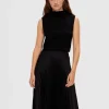 Strik>SELECTED ÆRMELØS STRIKKET TOP Black