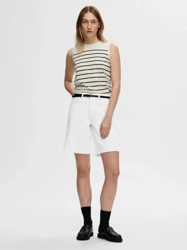 Toppe Og Bluser | Strik>SELECTED ÆRMELØS STRIKKET TOP Beige
