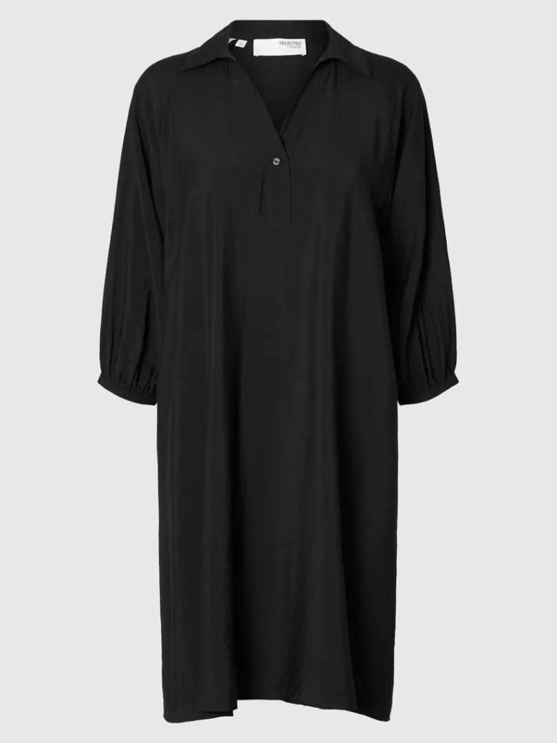 rmer_kort_kjole_5.webp Kjoler>SELECTED 3/4-ÆRMER KORT KJOLE Black