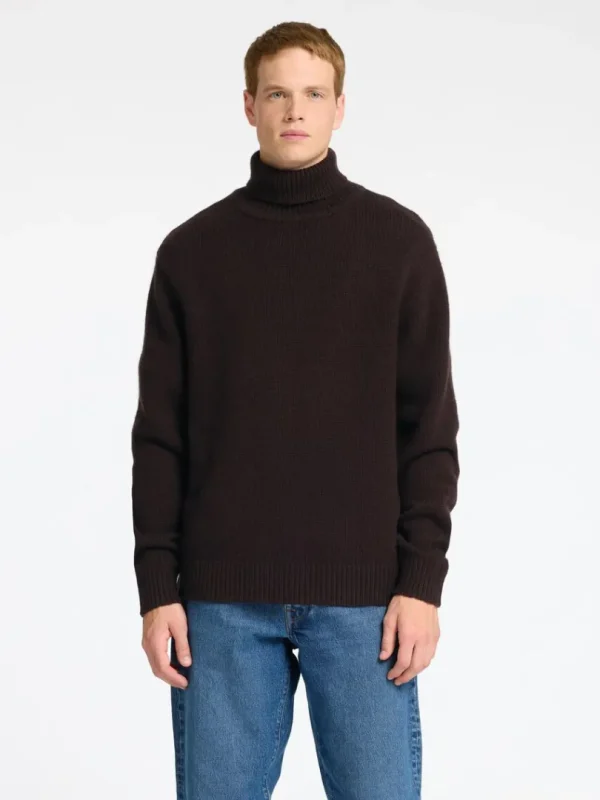 Strik>SELECTED RULLEKRAVE PULLOVER Brown