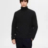 Strik>SELECTED RULLEKRAVE PULLOVER Black