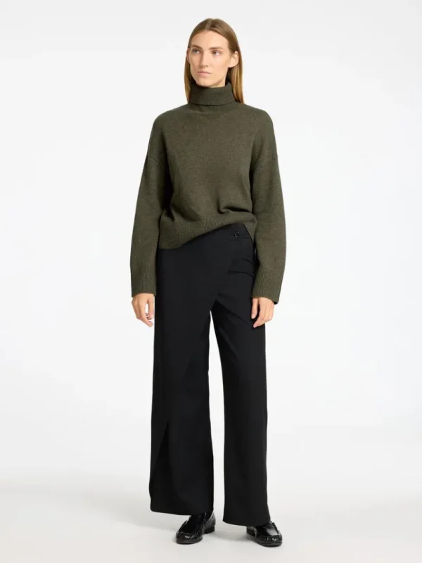 Strik>SELECTED RULLEKRAVE PULLOVER Green
