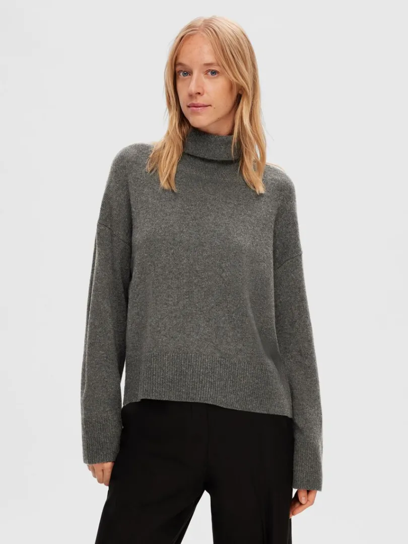 rullekrave_pullover_2-1.webp Strik>SELECTED RULLEKRAVE PULLOVER Grey