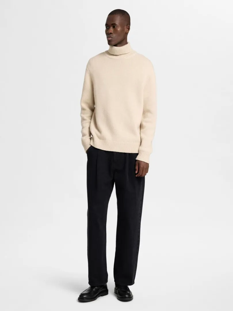 rullekrave_pullover_2-8.webp Strik>SELECTED RULLEKRAVE PULLOVER Beige
