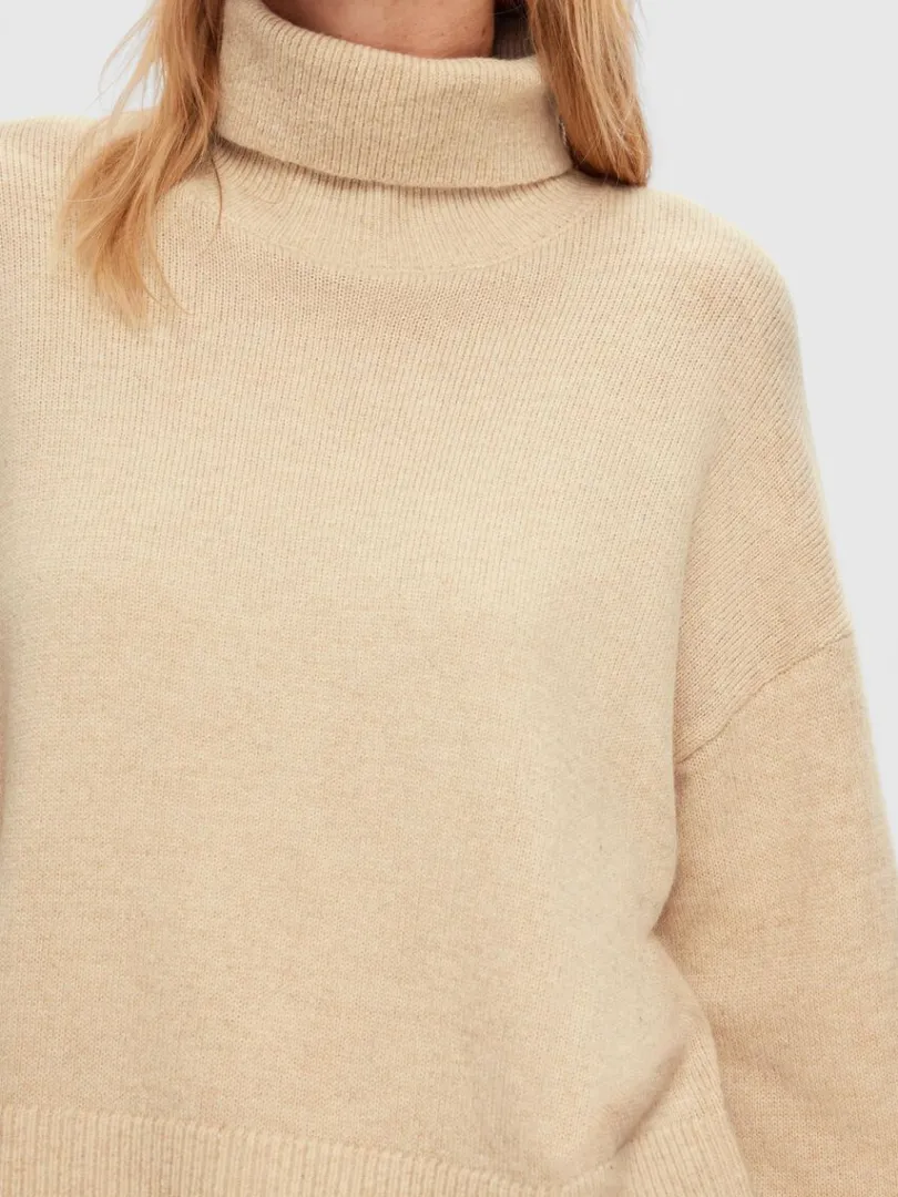 rullekrave_pullover_3-3.webp Strik>SELECTED RULLEKRAVE PULLOVER Beige