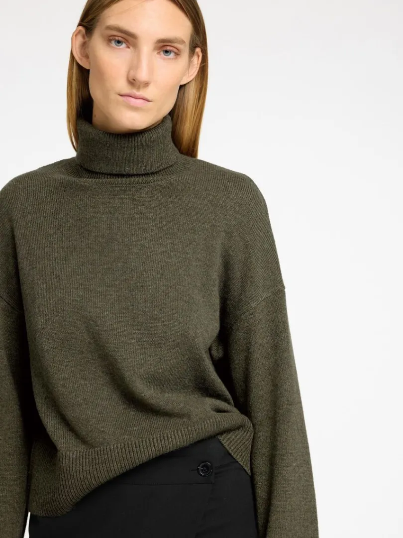 rullekrave_pullover_3.webp Strik>SELECTED RULLEKRAVE PULLOVER Green