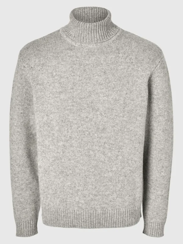 Strik>SELECTED RULLEKRAVE PULLOVER Grey