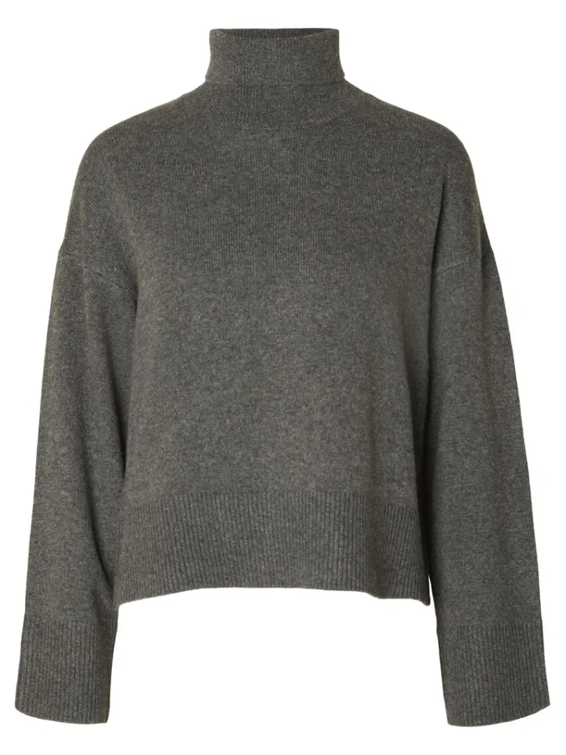 rullekrave_pullover_5-3.webp Strik>SELECTED RULLEKRAVE PULLOVER Grey
