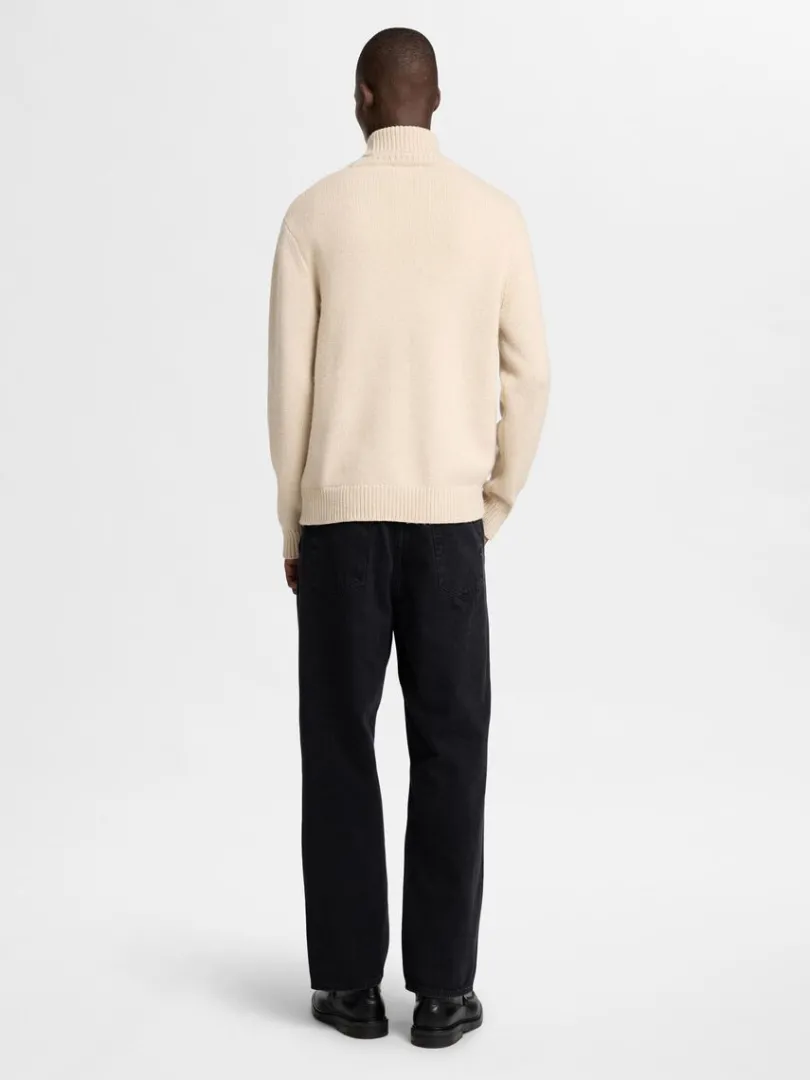 rullekrave_pullover_5-7.webp Strik>SELECTED RULLEKRAVE PULLOVER Beige