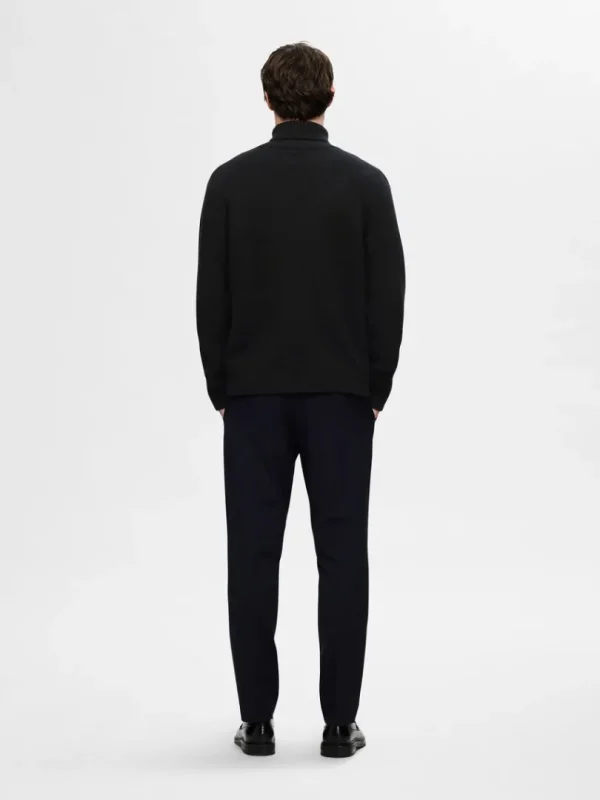 Strik>SELECTED RULLEKRAVE PULLOVER Black