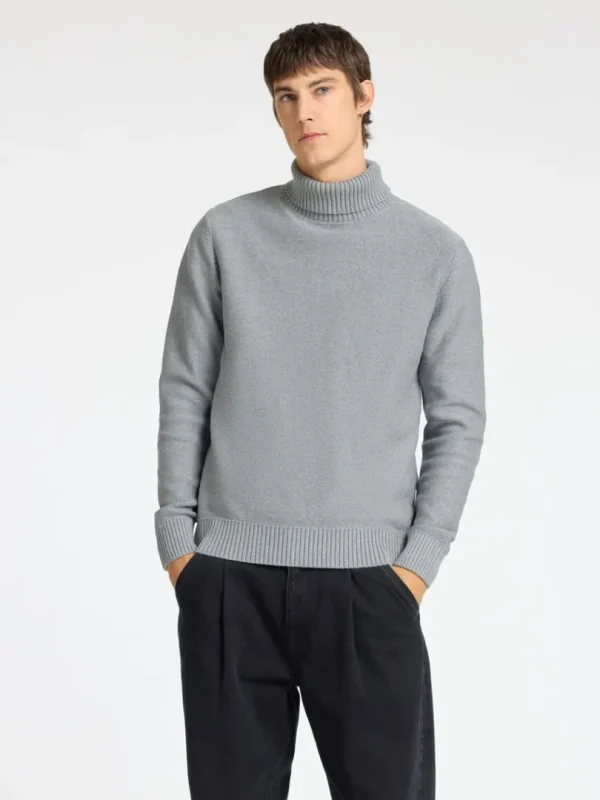 Strik>SELECTED RULLEKRAVE STRIKTRØJE Grey