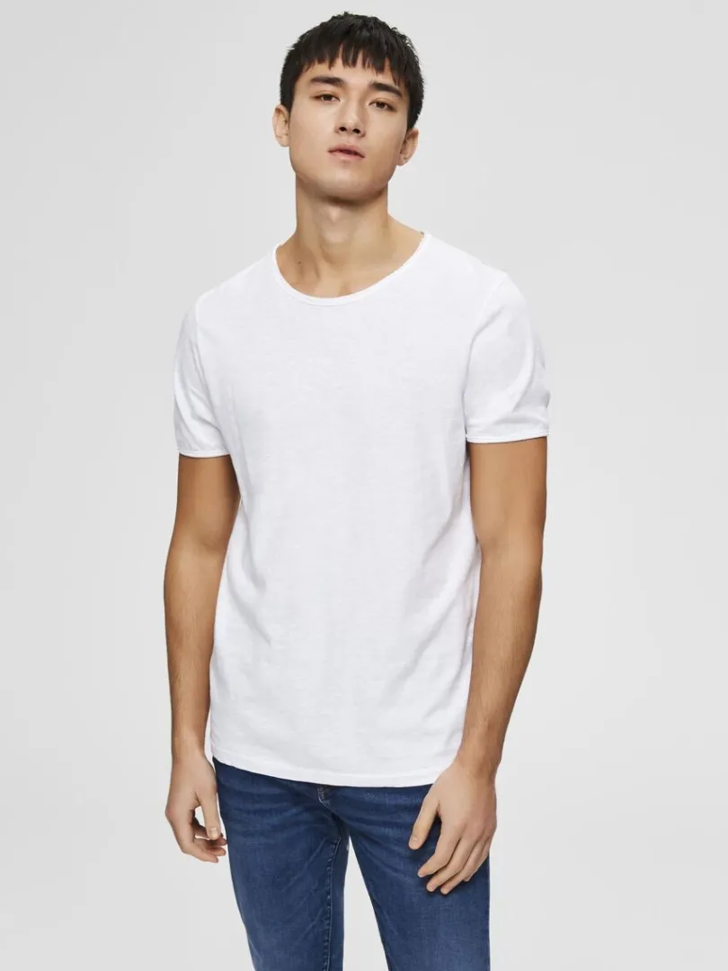 rund_hals_tshirt_0.webp T-shirts>SELECTED RUND HALS T-SHIRT White