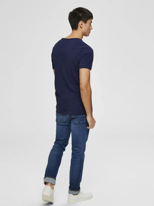 T-shirts>SELECTED RUND HALS T-SHIRT Blue