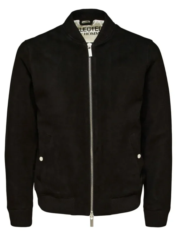 Overtøj>SELECTED RUSKIND BOMBERJAKKE Black