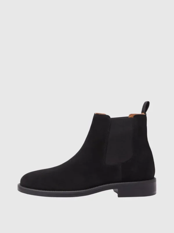 Sko>SELECTED RUSKIND CHELSEA-STØVLER Black