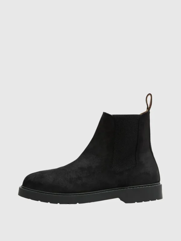 Sko>SELECTED RUSKIND CHELSEA-STØVLER Black