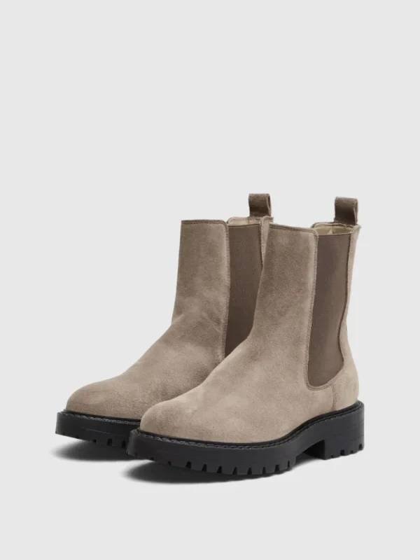 Sko>SELECTED RUSKIND CHELSEA-STØVLER Brown