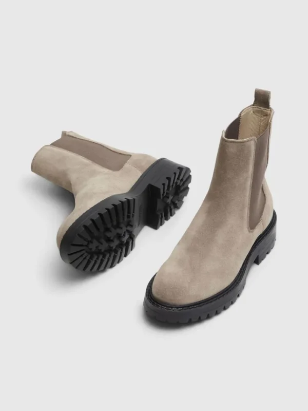 Sko>SELECTED RUSKIND CHELSEA-STØVLER Brown