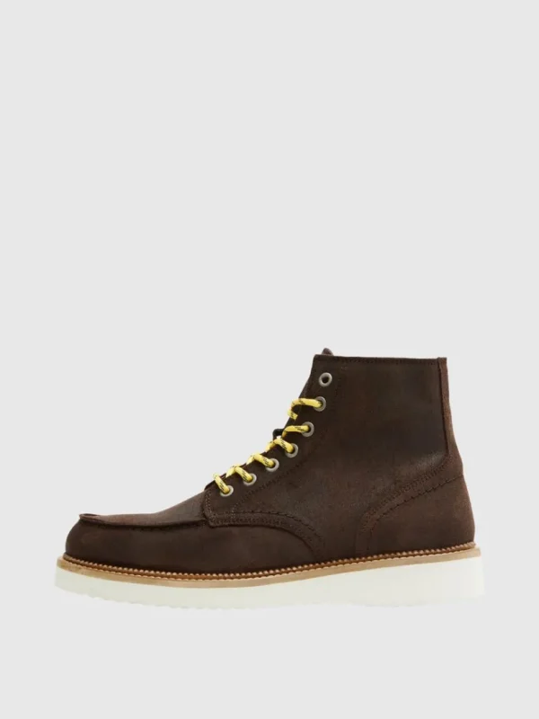 Sko>SELECTED RUSKIND MOC-TOE SKO Brown