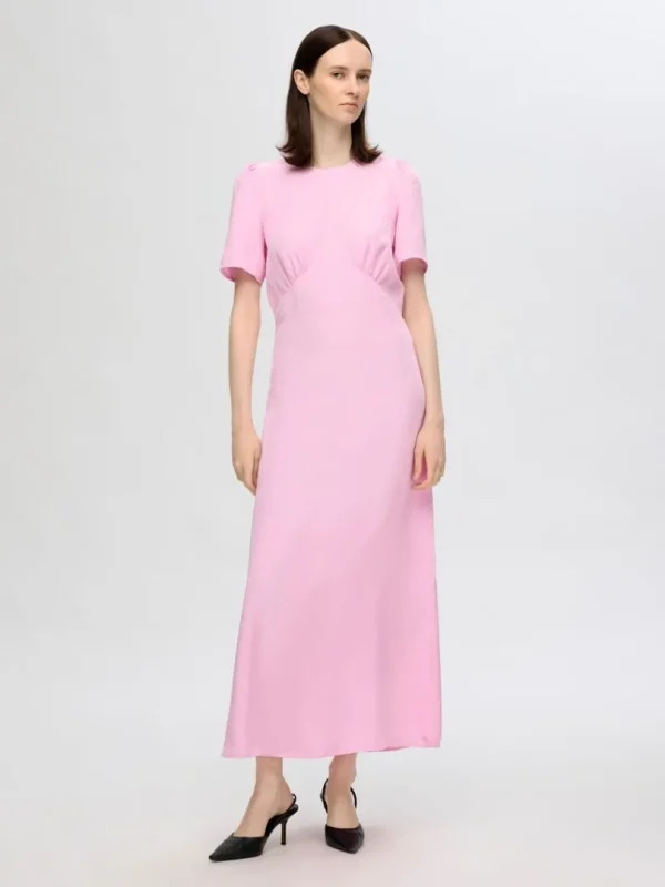Kjoler>SELECTED SATIN MAXIKJOLE Pink