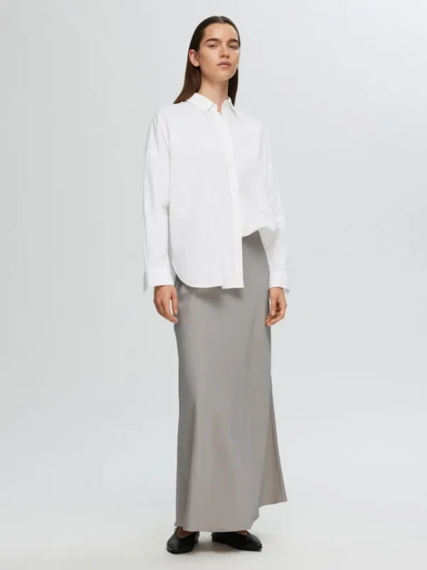 Nederdele>SELECTED SATIN MAXINEDERDEL Beige
