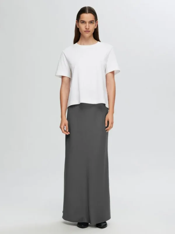 Nederdele>SELECTED SATIN MAXINEDERDEL Grey