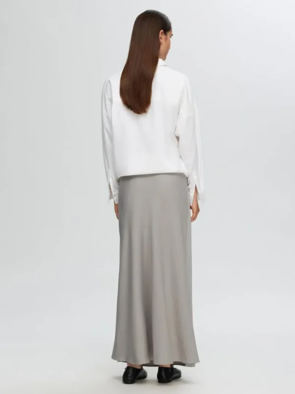 Nederdele>SELECTED SATIN MAXINEDERDEL Beige