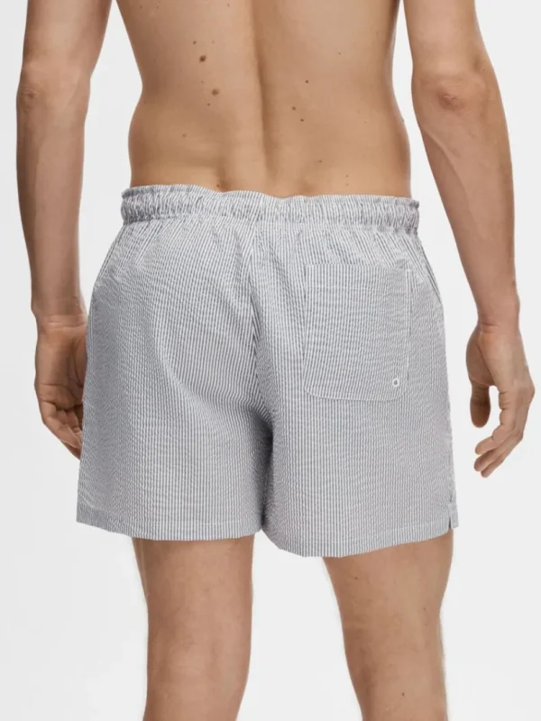 Shorts>SELECTED SEERSUCKER BADESHORTS Blue