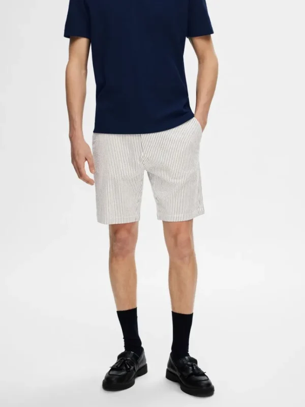 Shorts>SELECTED SEERSUCKER SHORTS Blue
