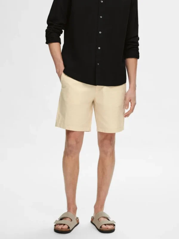 Shorts>SELECTED SEERSUCKER SHORTS Beige