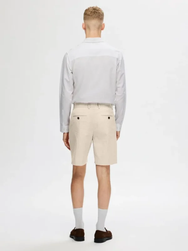 Shorts>SELECTED SEERSUCKER SHORTS Beige