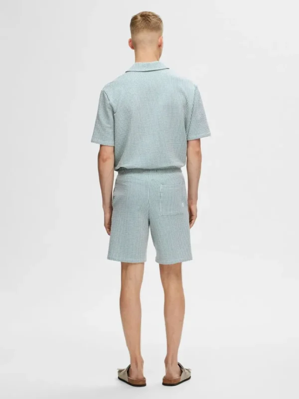 Shorts>SELECTED SEERSUCKER SHORTS Blue