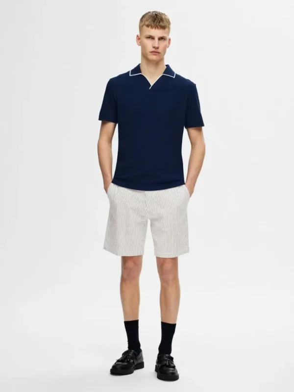 Shorts>SELECTED SEERSUCKER SHORTS Blue