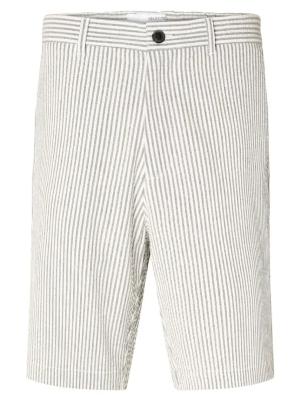 Shorts>SELECTED SEERSUCKER SHORTS Blue