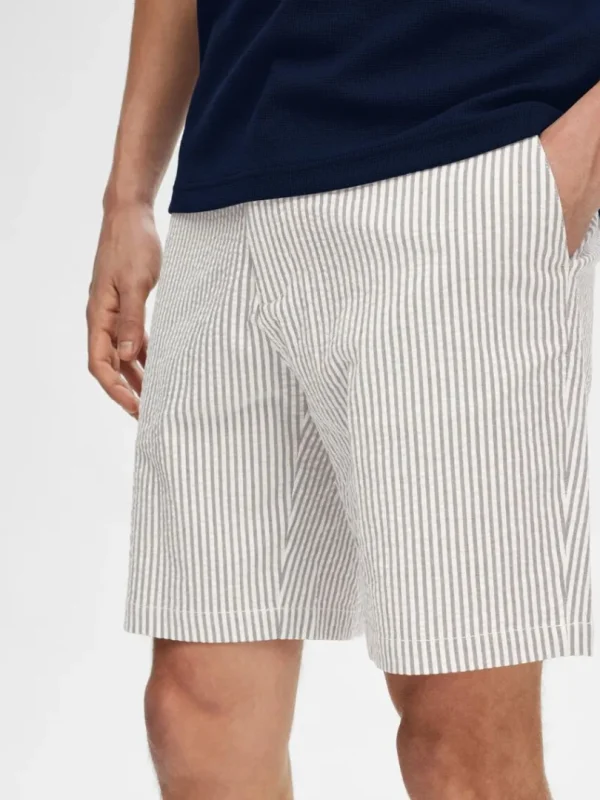 Shorts>SELECTED SEERSUCKER SHORTS Blue