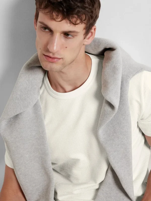 T-shirts>SELECTED SEERSUCKER T-SHIRT White