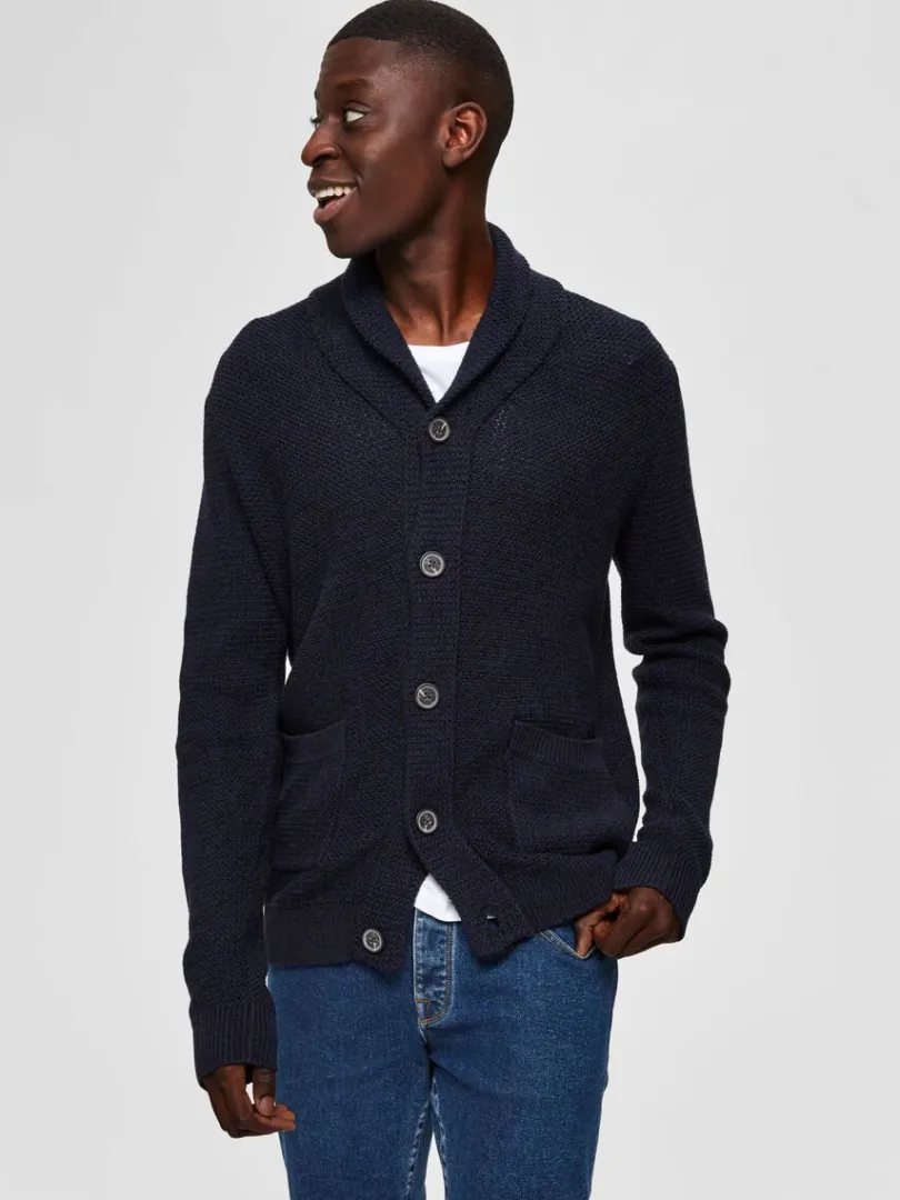 shawlneck_strikket_cardig_0-2.webp Strik>SELECTED SHAWL-NECK STRIKKET CARDIGAN Blue