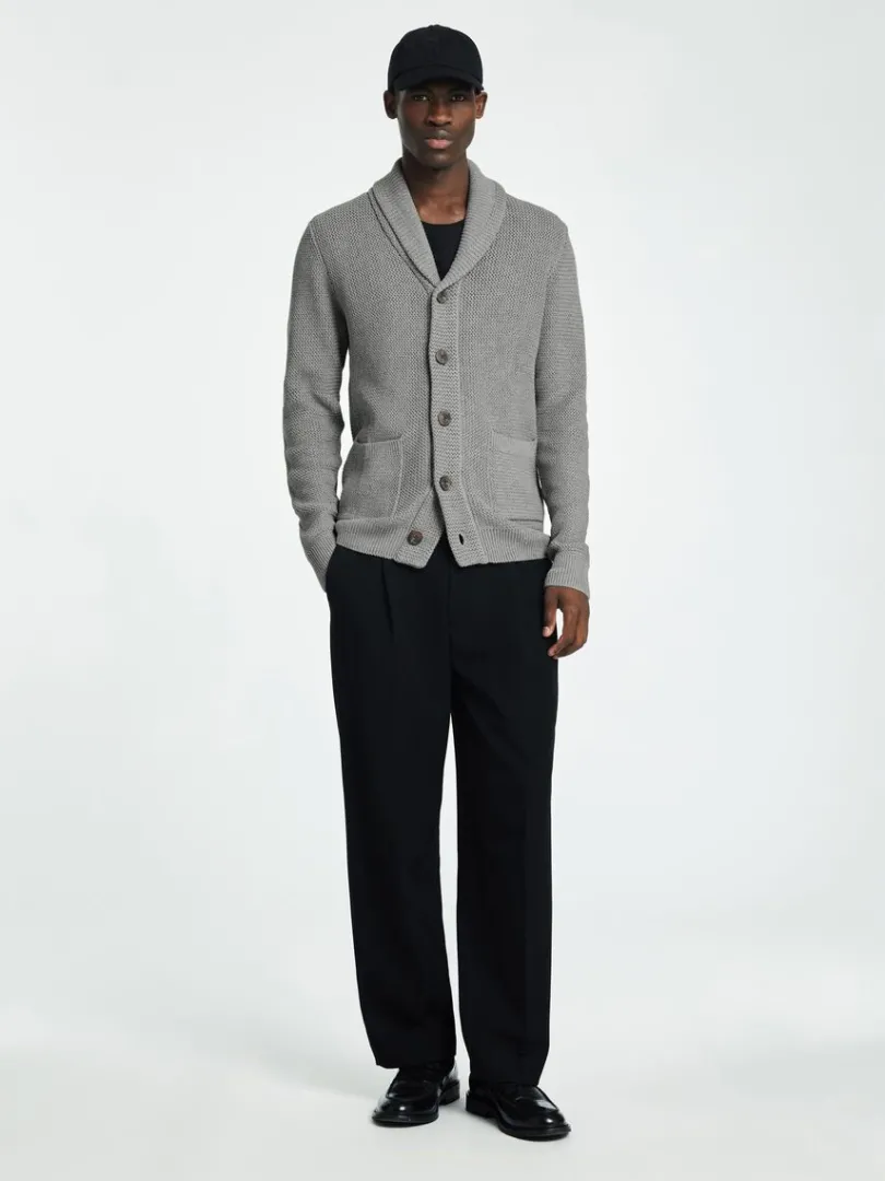 shawlneck_strikket_cardig_1-1.webp Strik>SELECTED SHAWL-NECK STRIKKET CARDIGAN Grey