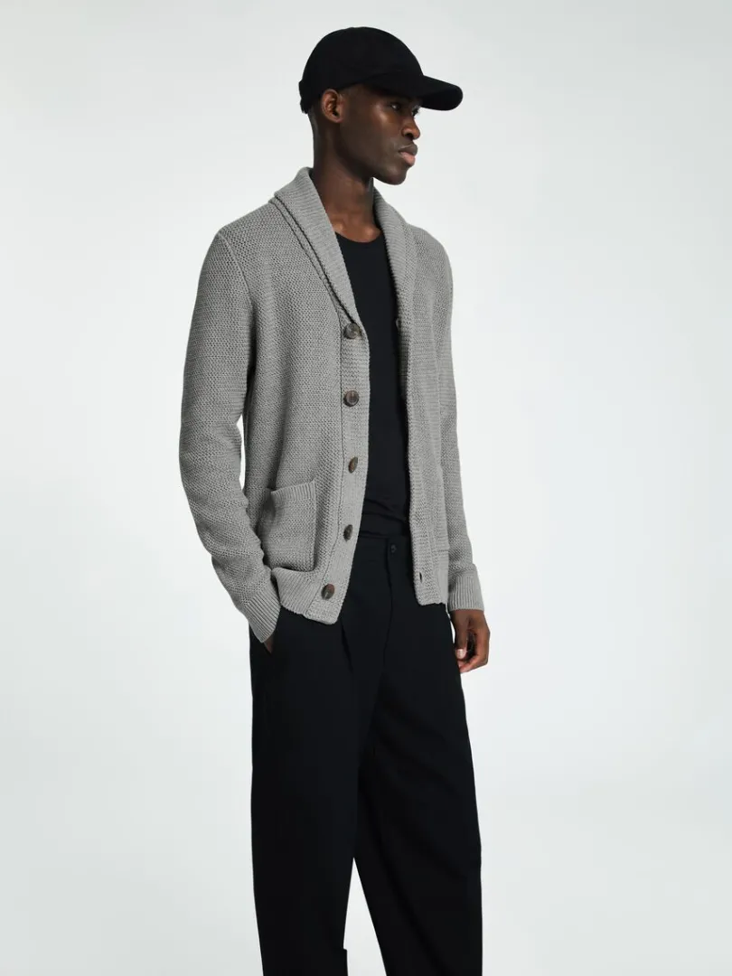 shawlneck_strikket_cardig_2-1.webp Strik>SELECTED SHAWL-NECK STRIKKET CARDIGAN Grey