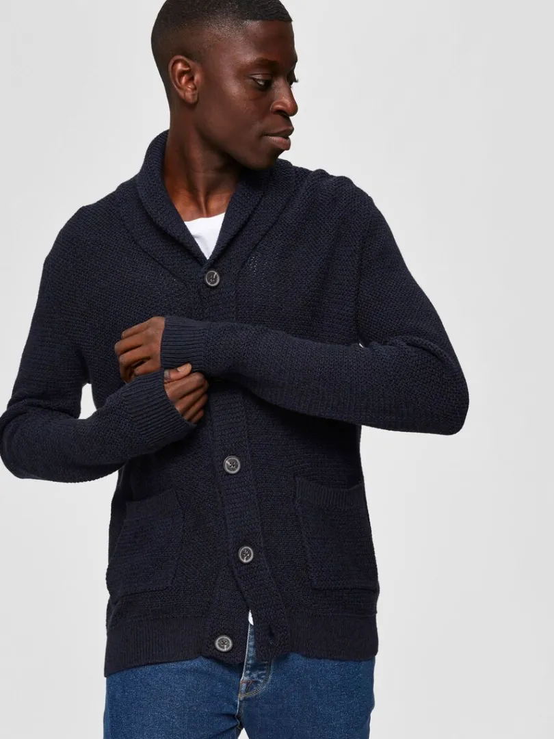 shawlneck_strikket_cardig_2-2.webp Strik>SELECTED SHAWL-NECK STRIKKET CARDIGAN Blue
