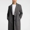 Overtøj>SELECTED SILDEBEN LANG FRAKKE Black