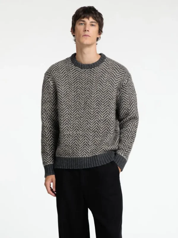 Strik>SELECTED SILDEBENSPRINT STRIKTRØJE Grey