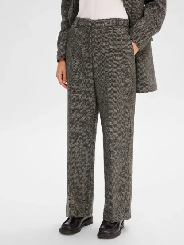 Bukser | Jakkesæt & Blazers>SELECTED SKRÆDDERSYEDE BREDE BUKSER Grey