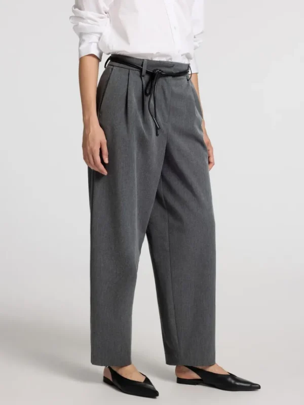 Bukser>SELECTED SKRÆDDERSYEDE BUKSER MED BARREL-FIT Grey