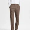 Bukser>SELECTED SKRÆDDERSYEDE BUKSER MED LIGE BEN Brown
