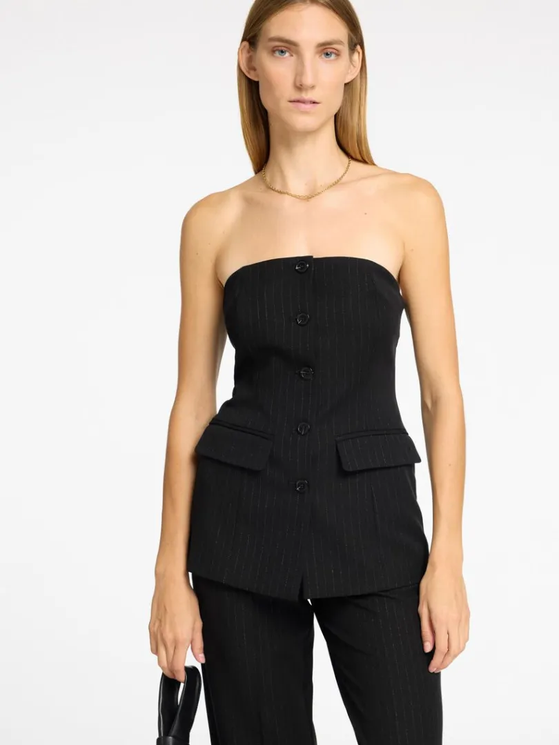 skrddersyede_bustier_top_2.webp Toppe Og Bluser>SELECTED SKRÆDDERSYEDE BUSTIER TOP Black