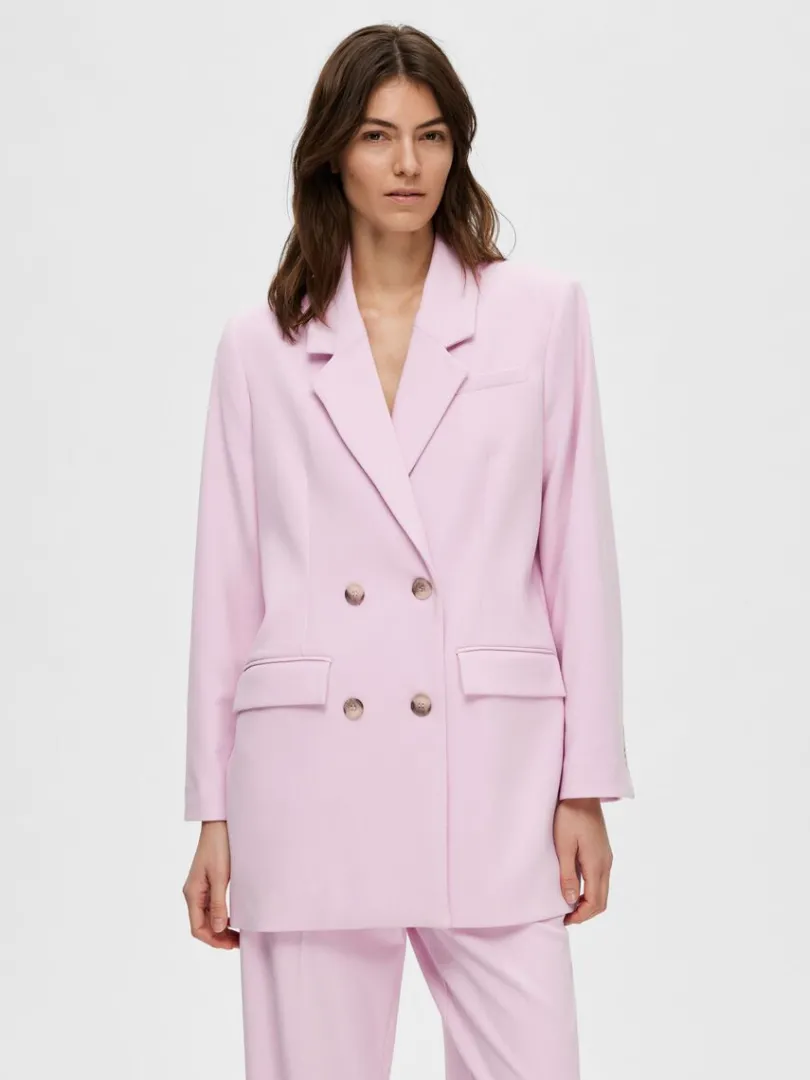 skrddersyede_enkeltradet__0.webp Jakkesæt & Blazers>SELECTED SKRÆDDERSYEDE ENKELTRADET BLAZER Pink