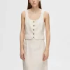 Jakkesæt & Blazers | Toppe Og Bluser>SELECTED SKRÆDDERSYEDE VEST Beige